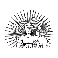 brazilian dancers couple characters