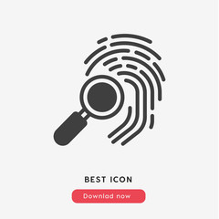 fingerprint icon vector symbol