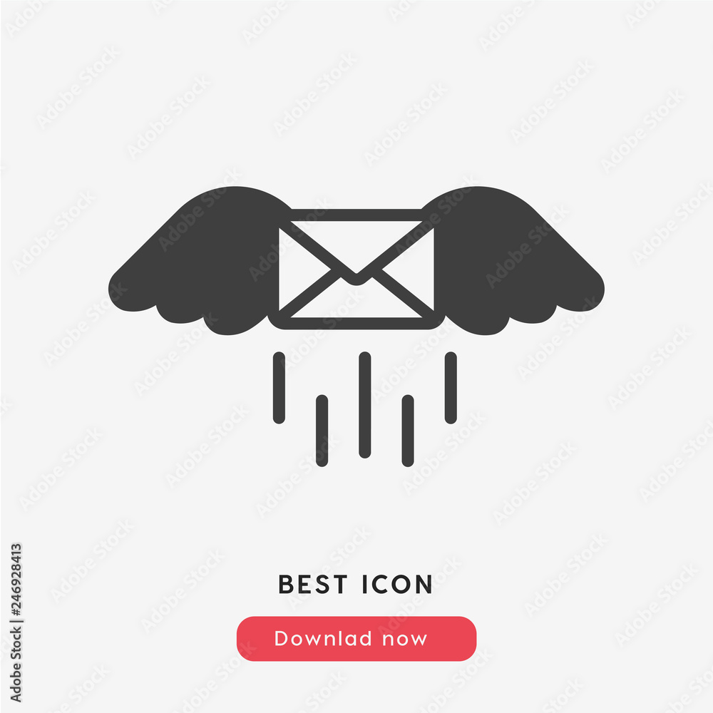 Poster sending mail icon vector symbol
