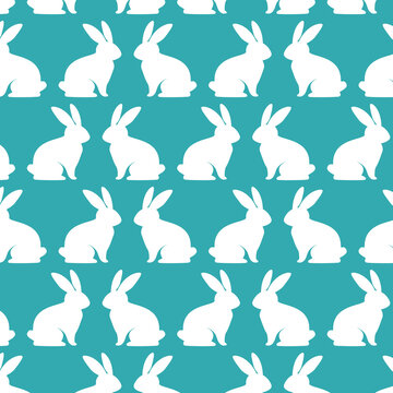 cute rabbits pattern background