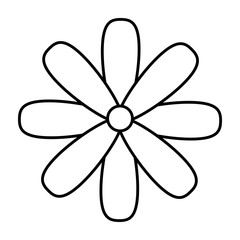 beautiful flower decorative icon