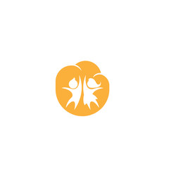 Happy kids logo vector illustration. children logo. child care. kindergarten. pre school. icon. vector illustration. minimalist - Vector eps 10