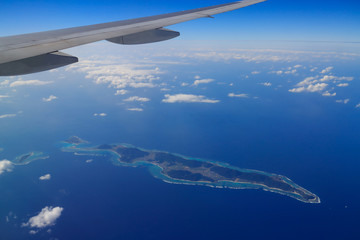 機上より伊平屋島