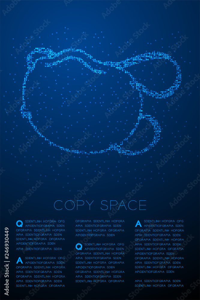 Aufkleber dust mark or particulate respirator abstract geometric bokeh light circle dot pixel pattern, polluti