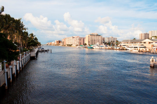 Intercoastal Waterway with Hotels and Marinas