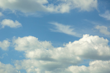Fototapeta na wymiar Photo of blue cloudy sky