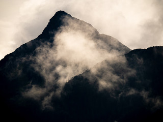 Misty Mountains In Alaska