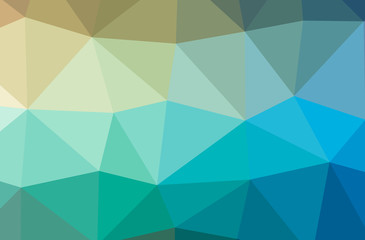 Illustration of abstract Blue, Yellow horizontal low poly background. Beautiful polygon design pattern.