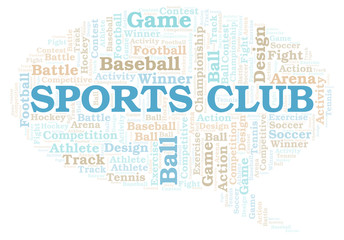 Fototapeta premium Sports Club word cloud.