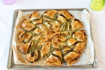 Savory pie with vegetables