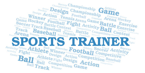 Sports Trainer word cloud.