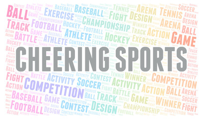 Cheering Sports word cloud.