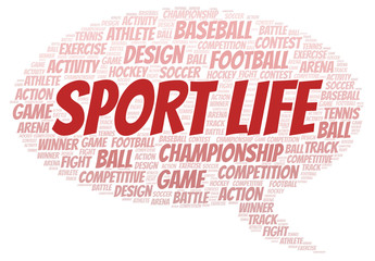 Sport Life word cloud.
