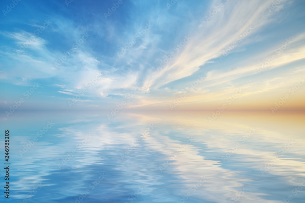 Canvas Prints sky background and water reflection.