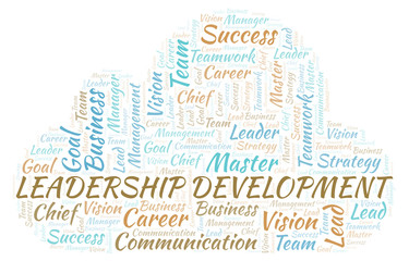 Leadership Development word cloud.