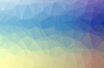 Obraz premium Illustration of abstract Blue, Purple, Yellow horizontal low poly background. Beautiful polygon design pattern.