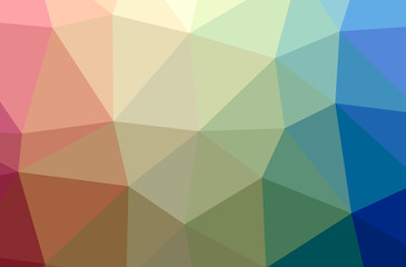 Illustration of abstract Blue, Green And Purple horizontal low poly background. Beautiful polygon design pattern.