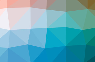 Illustration of abstract Blue, Purple And Green horizontal low poly background. Beautiful polygon design pattern.