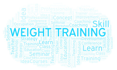Weight Training word cloud.