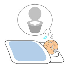 頻尿に悩むおじいさん