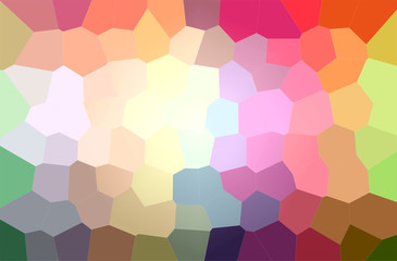 Abstract illustration of orange, pink, purple, red, yellow Big Hexagon background