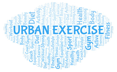 Urban Exercise word cloud.