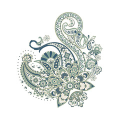 paisley ethnic ornament. Vector isolated illustration