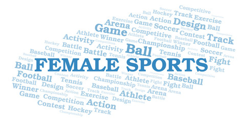 Female Sports word cloud.