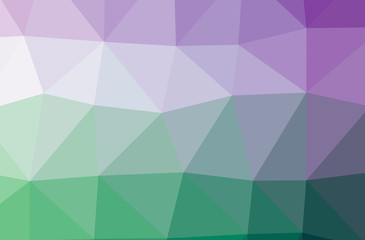 Fototapeta premium Illustration of abstract Blue, Green, Purple horizontal low poly background. Beautiful polygon design pattern.