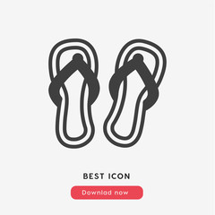 sandals icon. sandals icon vector. Linear style sign for mobile concept and web design. sandals symbol illustration. vector graphics - Vector	