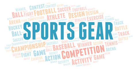Sports Gear word cloud.