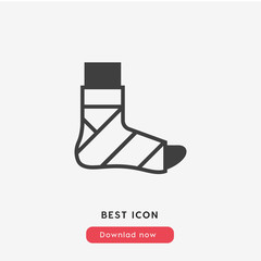 wounded foot system icon. wounded foot icon vector. Linear style sign for mobile concept and web design. wounded foot symbol illustration. vector graphics - Vector	
