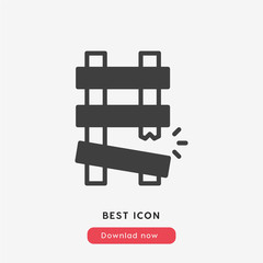 broken ladder icon vector