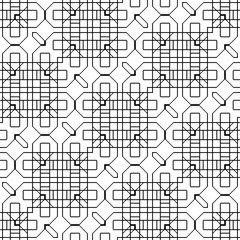 Design seamless monochrome geometric pattern