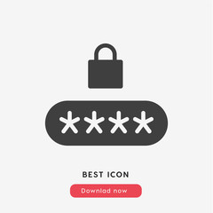 password padlock icon vector 