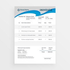 modern business invoice template design