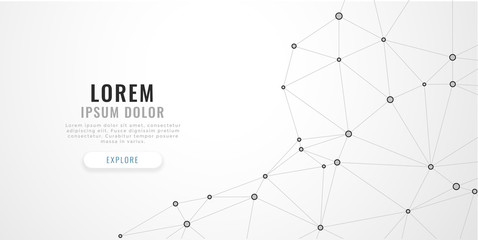 abstract low poly lines mesh on white background