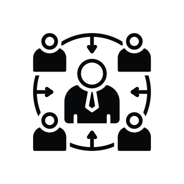 Black Solid Icon For Facilitator 