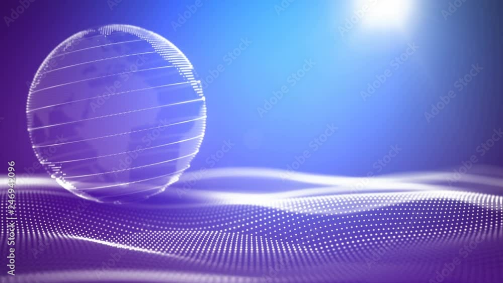 Canvas Prints global technology communication background