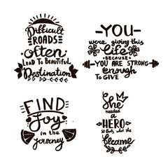 Vector Chalkboard phrase handwriting calligraphy. Black and white engraved ink art. Isolated quotes illustration.