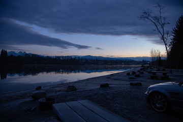 A cold evening along the Fraser River