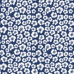 Poppy Flower Pattern. Endless Background. Seamless