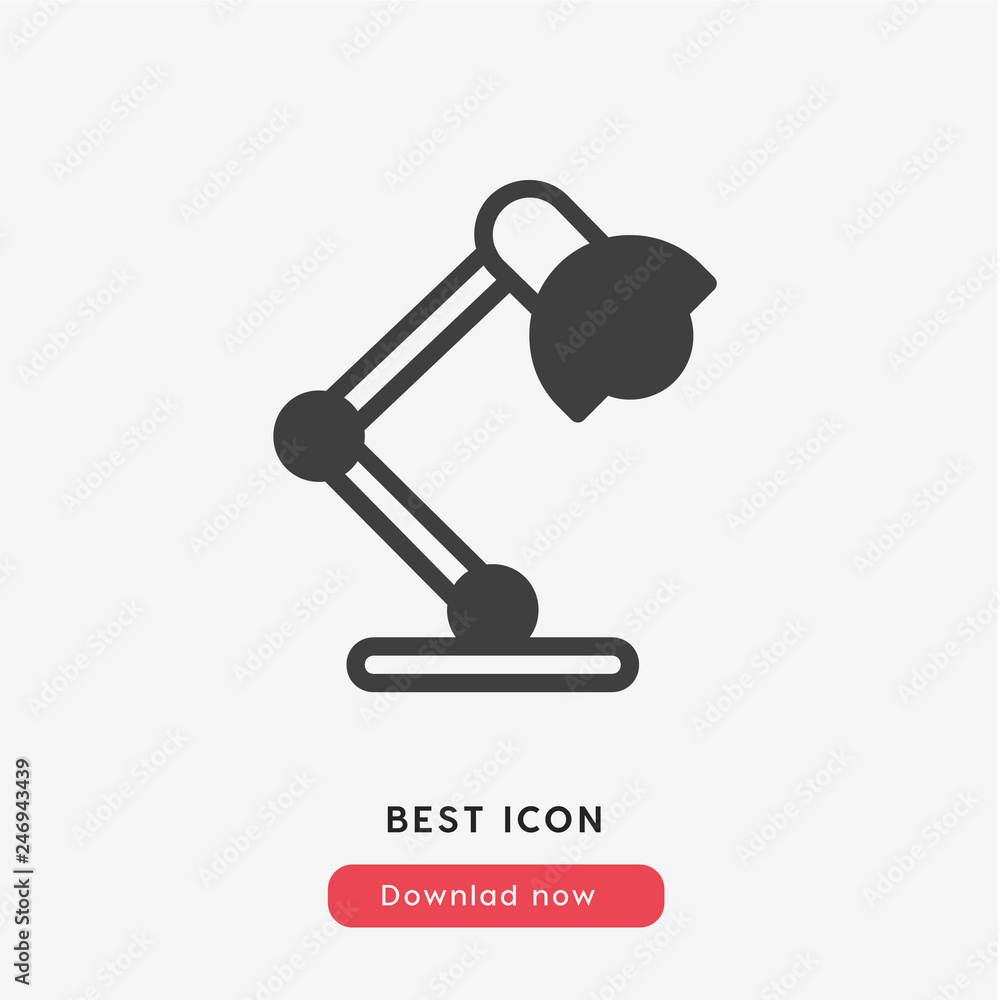 Poster office lamp icon. office lamp icon vector. linear style sign for mobile concept and web design. lamp