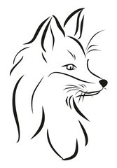 Sketch of fox head