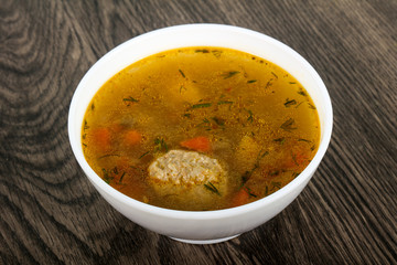 Soup with meatballs