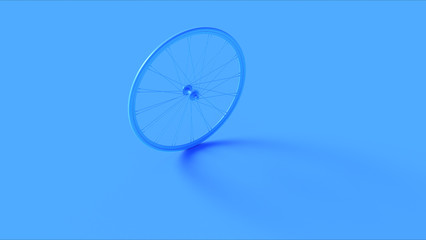 Blue Bicycle Wheel 3d illustration 3d render