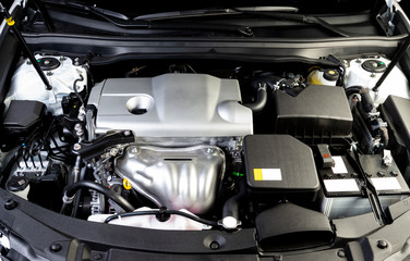 Fototapeta premium Close up detail of car engine