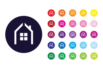 House sign icon. House color symbol.