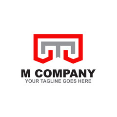 Obraz premium M letter logo design vector template