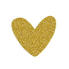 Golden Glitter Heart. Vector